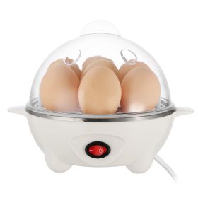 1Pc Electric Egg Cooker 7-Capacity Hard-Boiled Egg Maker With Auto-Off Measuring Cup For Hard Boiled Steamed Vegetables Seafood Dumplings (Option: White)